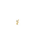 Billie sommerfuglepiercing med push pin luk i guld G23 titanium