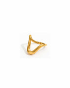 Tide guldbelagt ring med bue – Lilu Studio