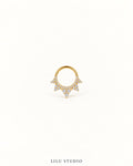 Piercing ørering flatback daith — Franny – forgyldt, packshot