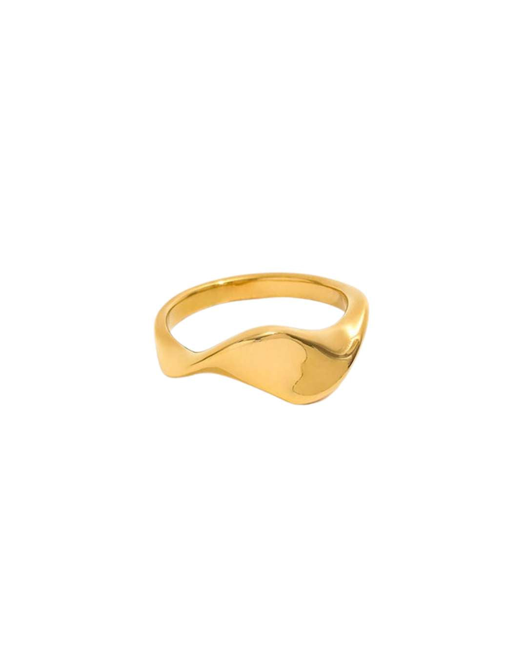 Soft velvet guldbelagt ring med bølger