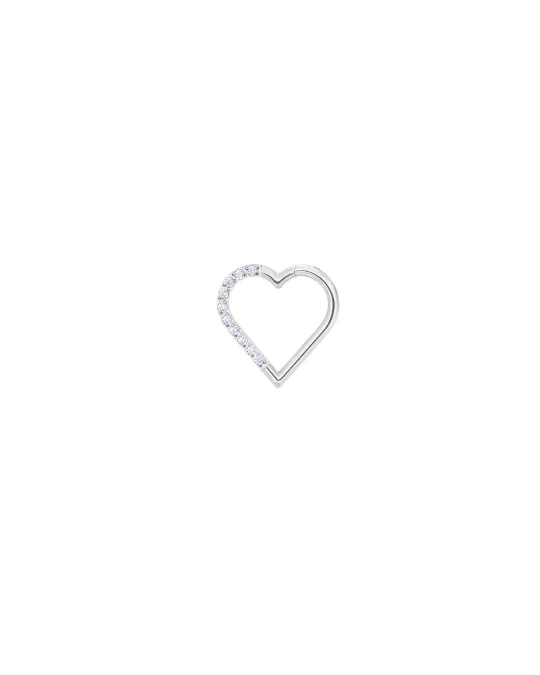 hjerte daith piercing sølv højre side