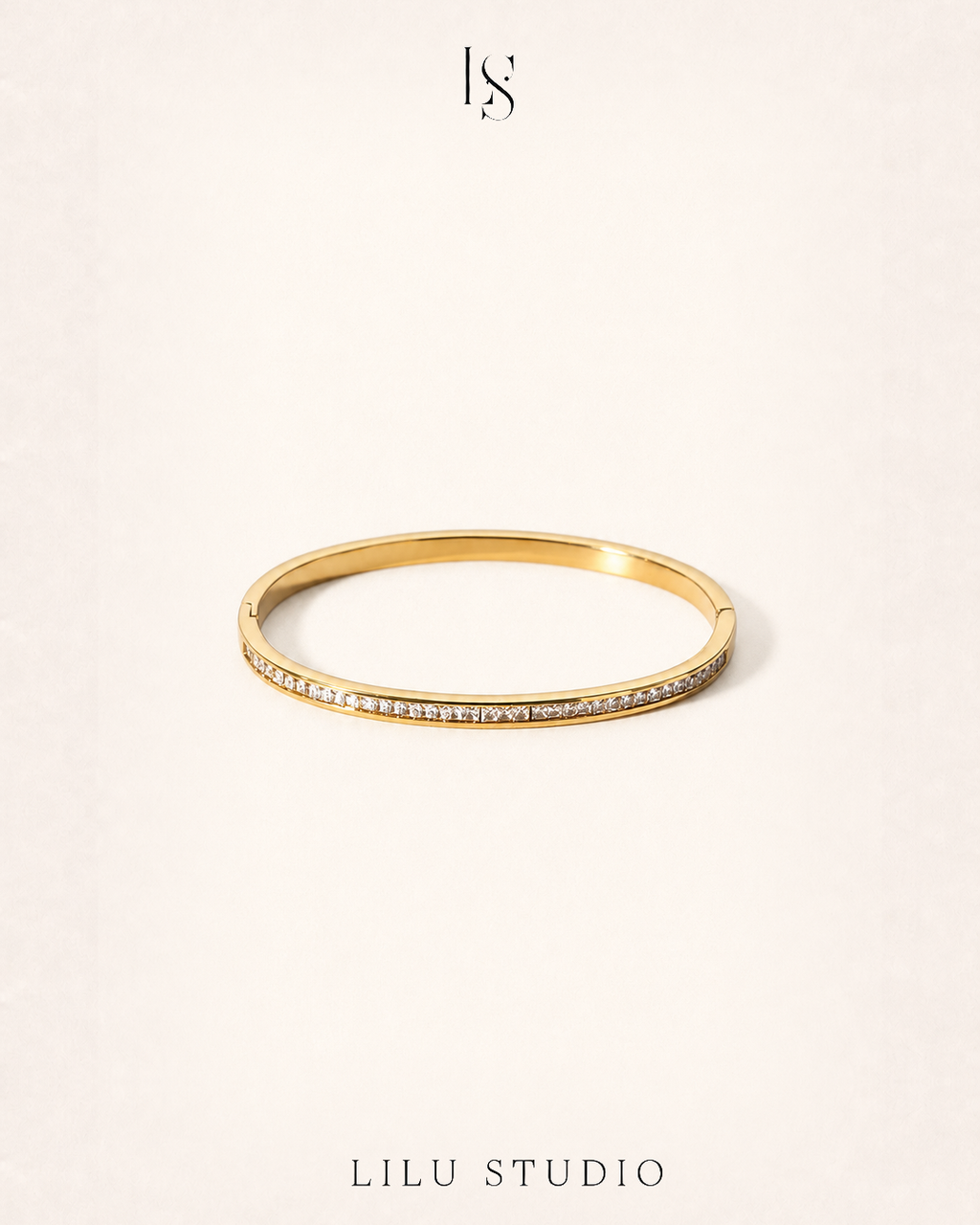 Bangle armbånd med zirkoner – Juno