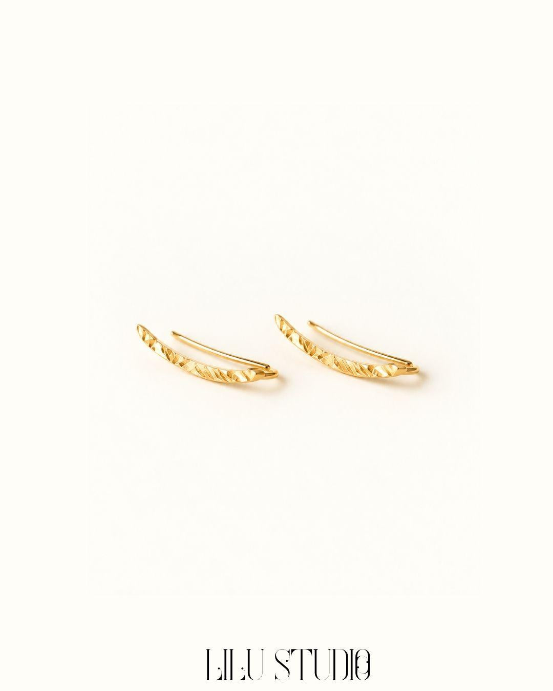Ear climbers øreringe med riller Social Climber