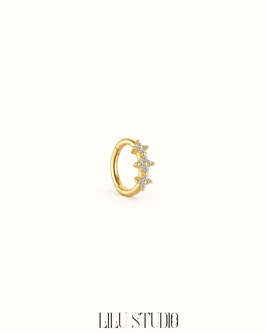 Rook piercing hoop med stjerner Starstruck