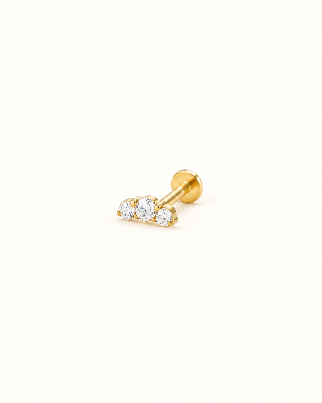 Lumen piercing forgyldt