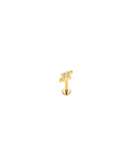 Lyra lynpiercing med flat back i guld G23 titanium