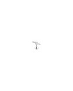 Lyra lynpiercing med flat back i sølv G23 titanium