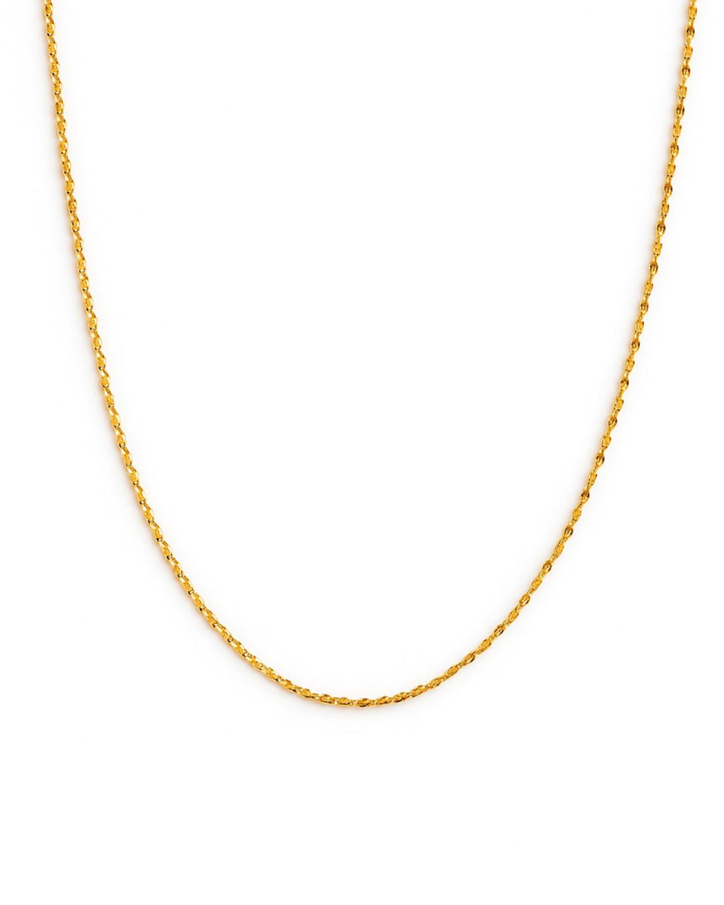 Mie guldbelagt tynd minimalistisk sparkle chain halskæde – Lilu Studio