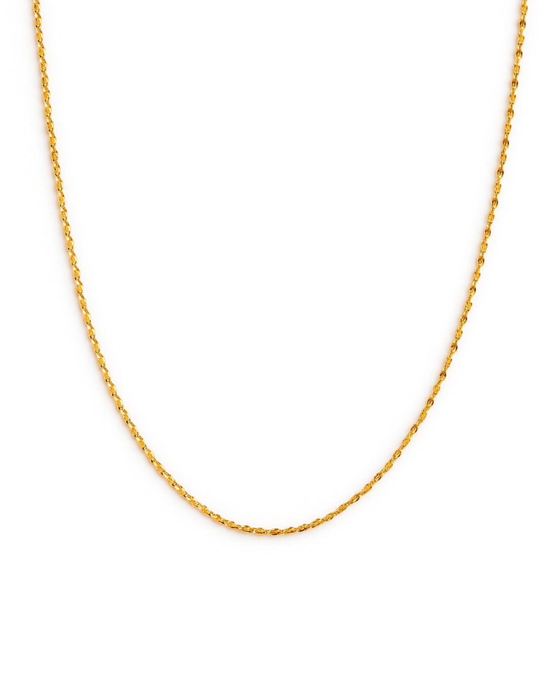 Mie guldbelagt tynd minimalistisk sparkle chain halskæde – Lilu Studio