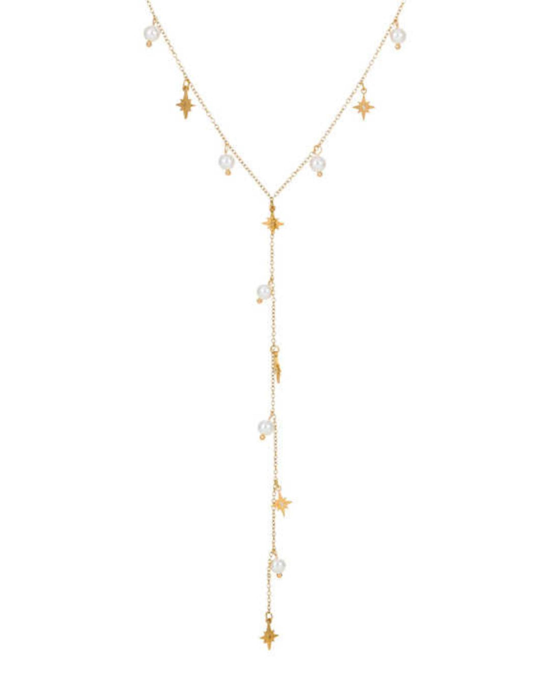 Emma y-halskæde med stjerner