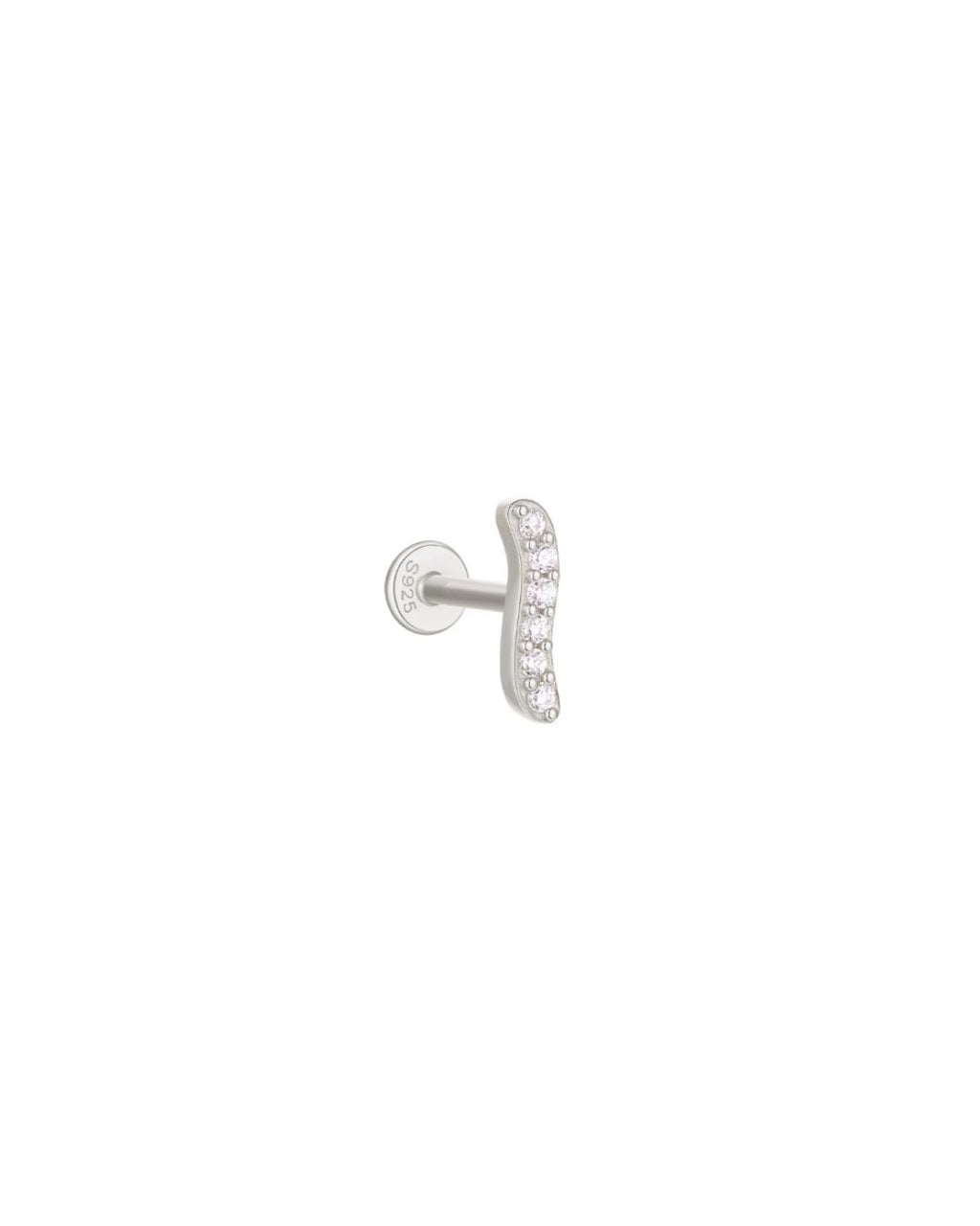 Elara bølge flatback piercing