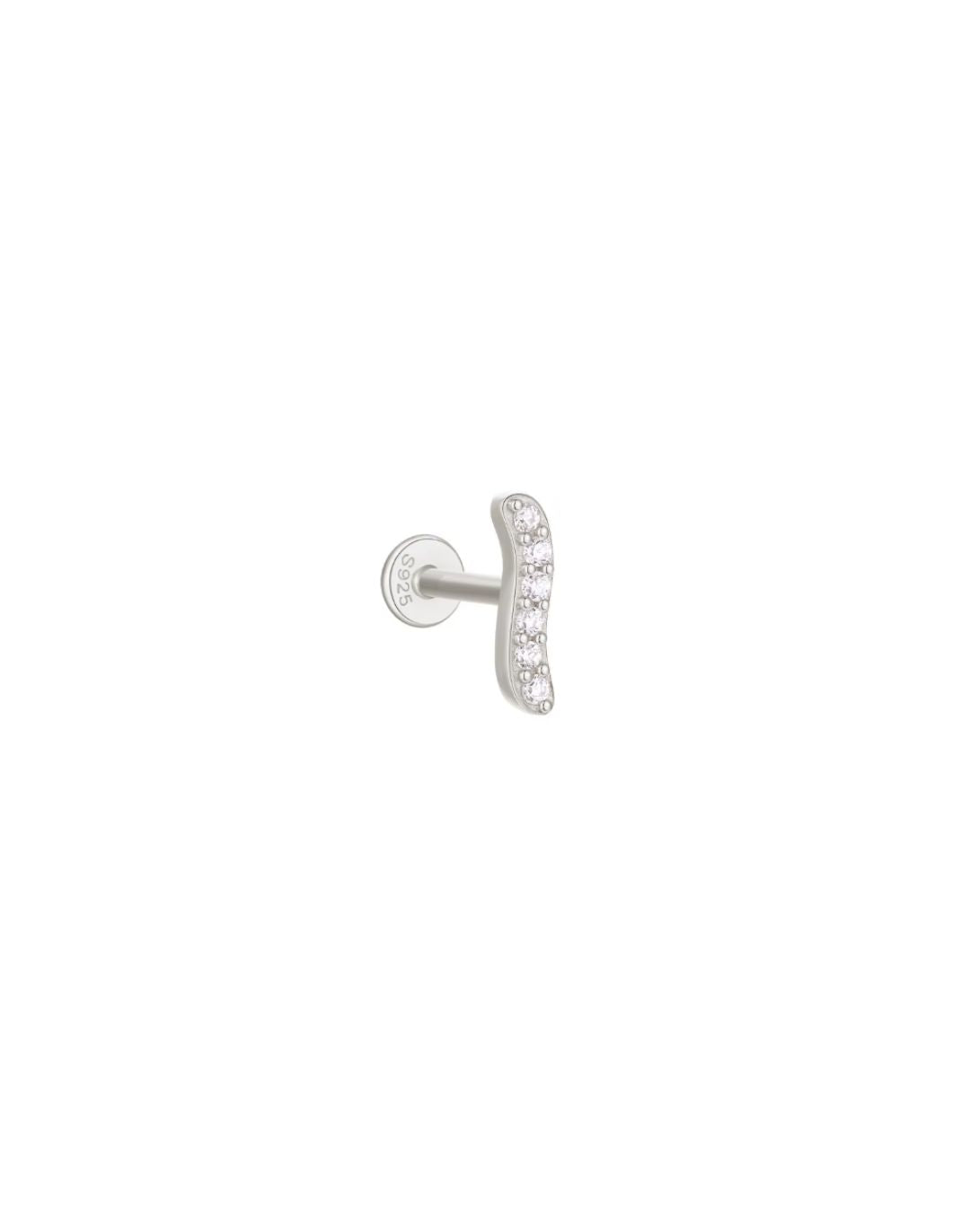 Elara bølge flatback piercing
