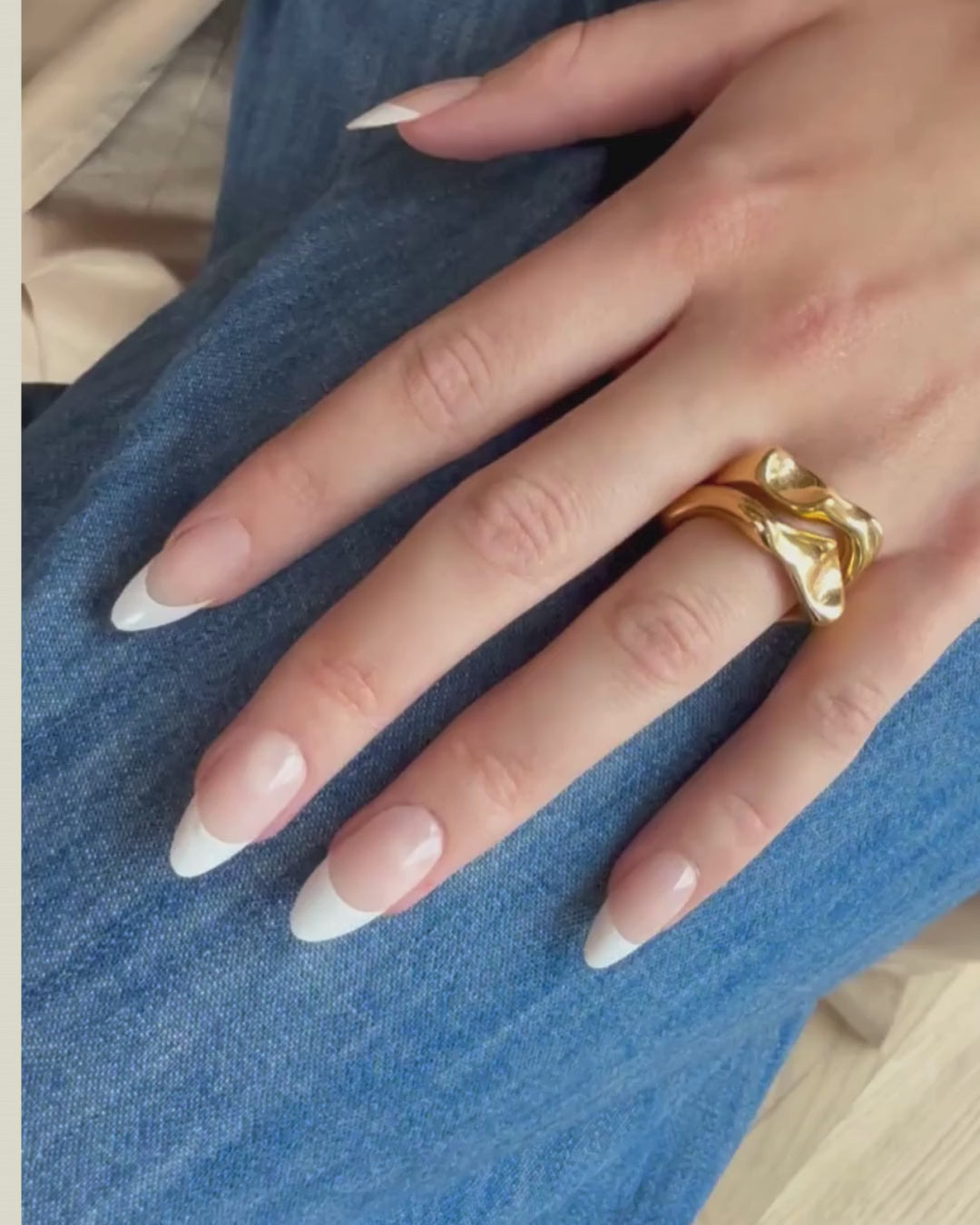 Lava Glow forgyldt ring med textur