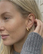 Hannah Øreringe Guldbelagte Creoler Hoops