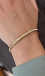 Bangle armbånd med zirkoner — Juno