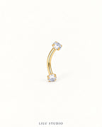 Piercing ørering flatback rook — Rogue Curve – forgyldt, packshot