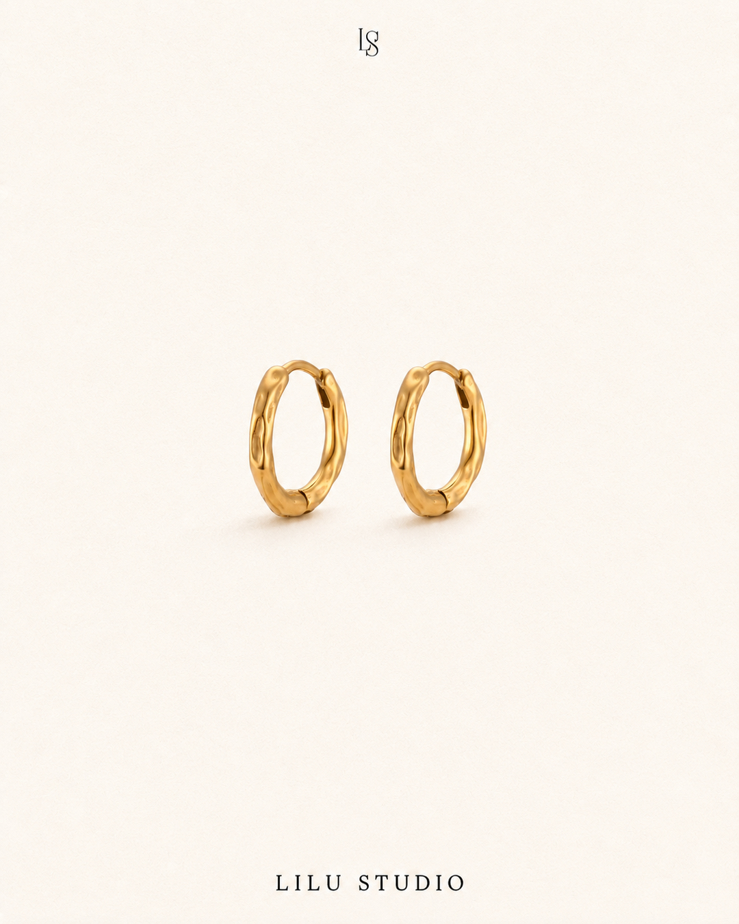 Øreringe hoops molten mini – Runa – packshot