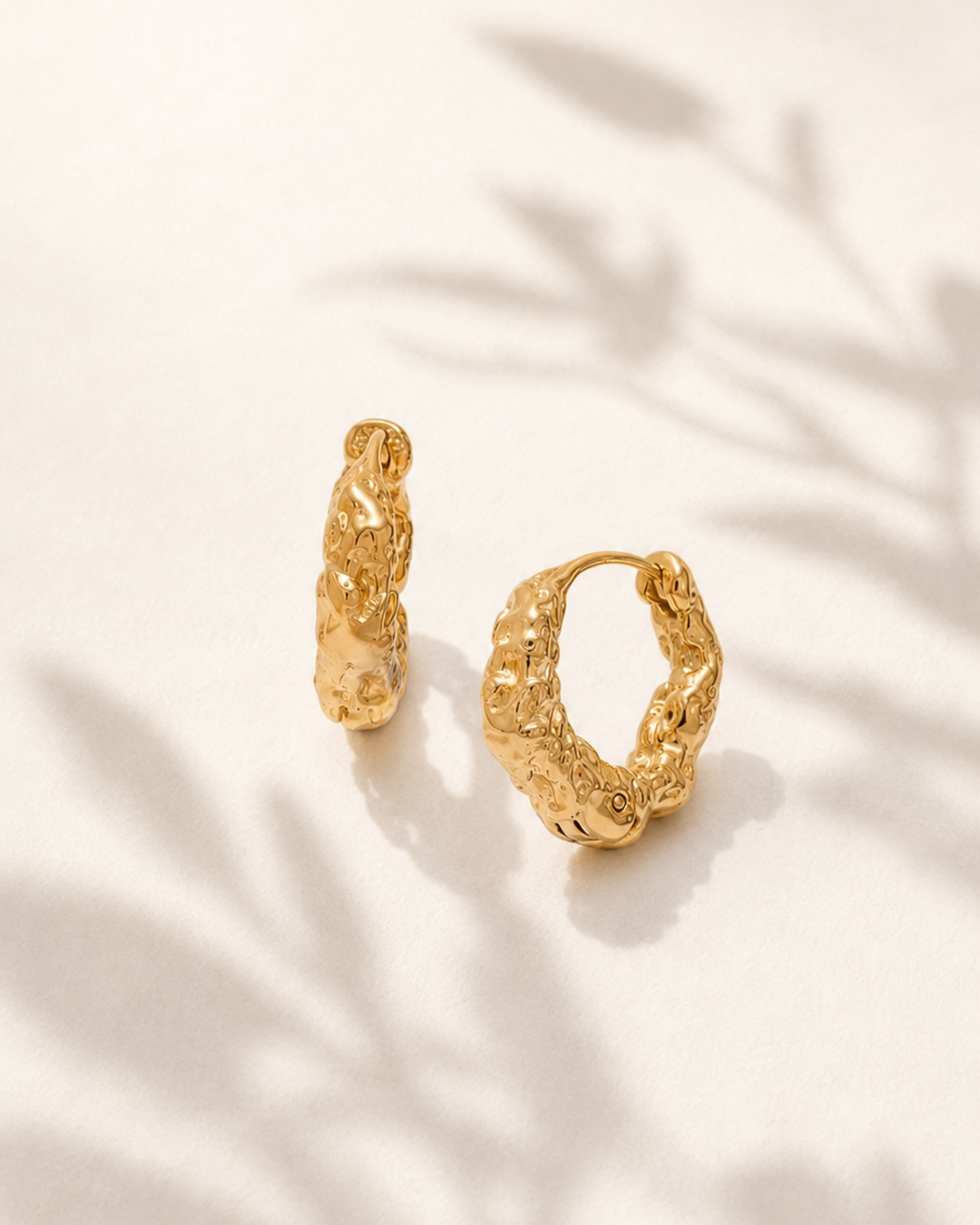 Øreringe hoops molten – Runa – editorial
