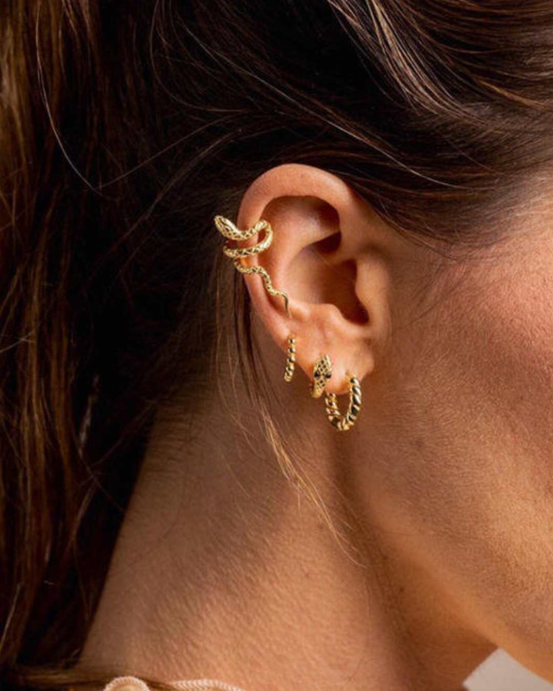 Alexis forgyldt slange ear cuff