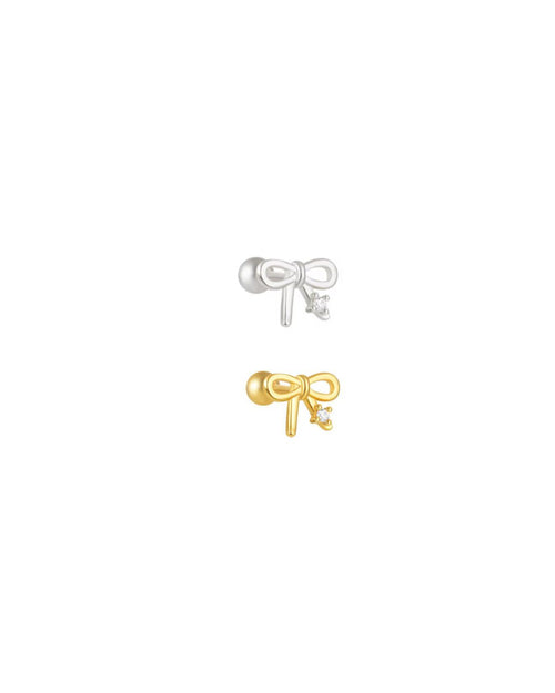Juliette guldbelagt sløjfe piercing ørering – Lilu Studio
