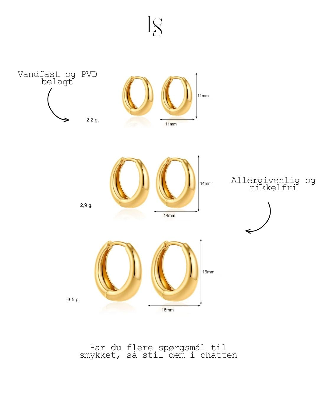 Sommerlook med Sunny mini hoops fuld stack udendørs i sollys