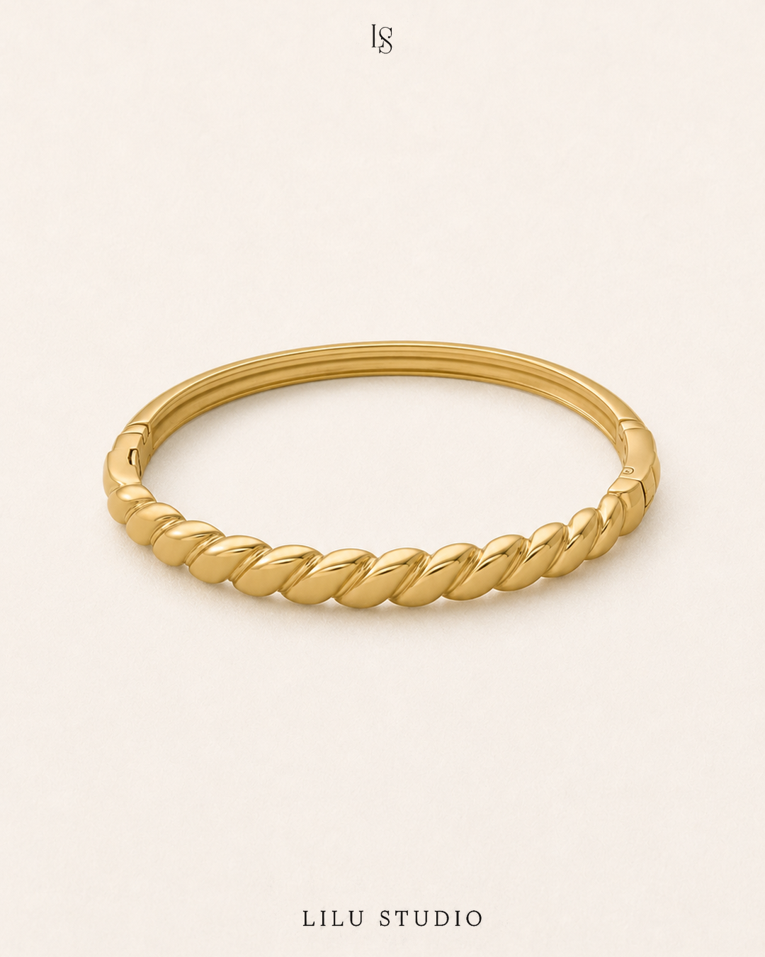 Bangle armbånd snoet forgyldt – Tove