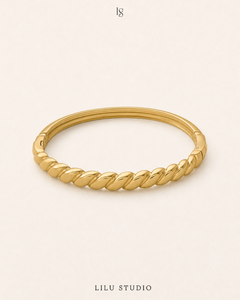 Bangle armbånd snoet forgyldt — Riva