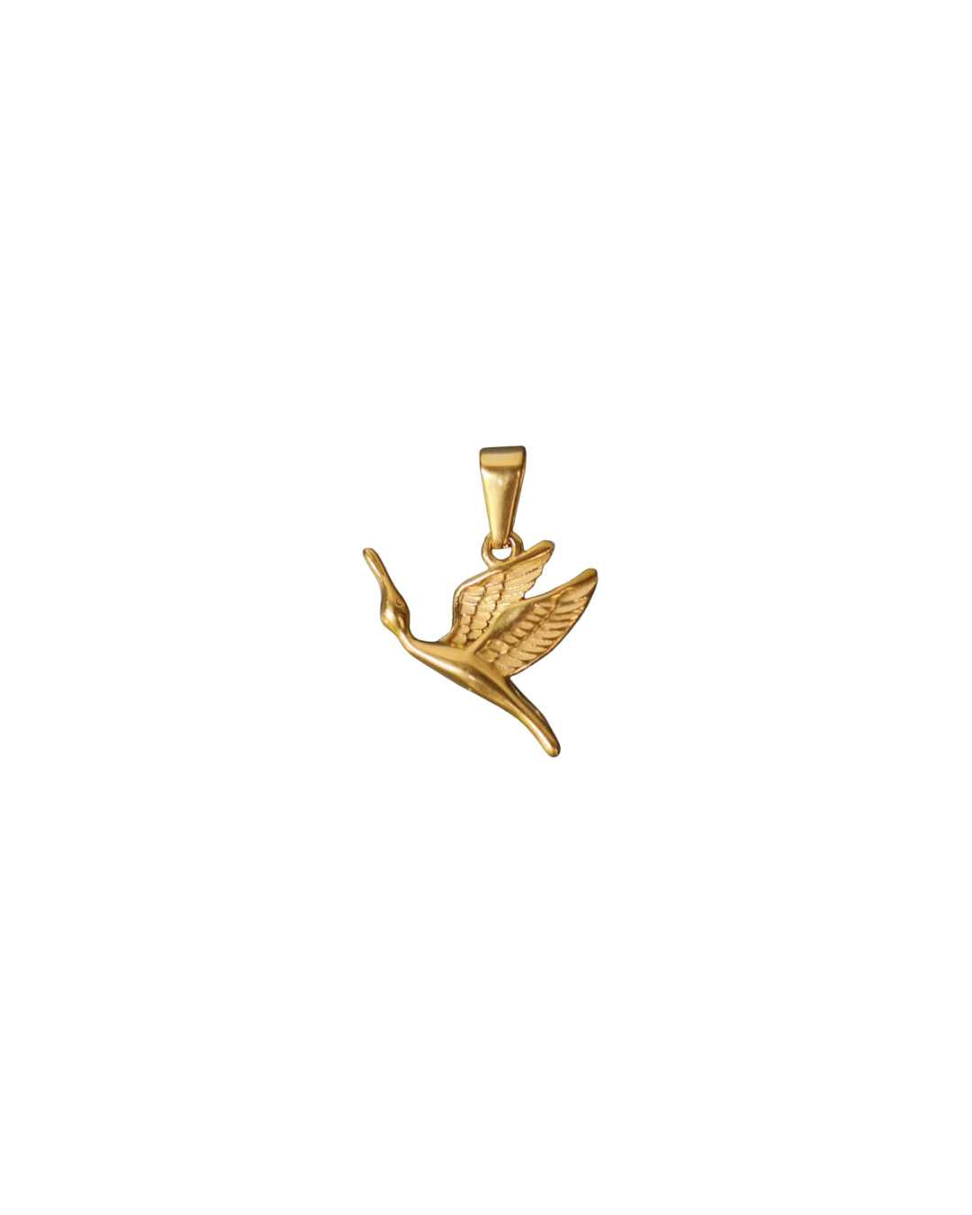 Freedom Charm – Guldbelagt tranevedhæng – Lilu Studio