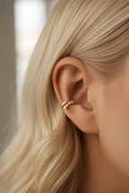 fake conch ear cuff forgyldt med zirkoner