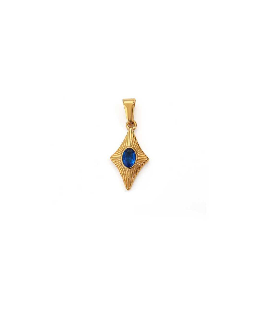 Esther Vintage charm med blå sten – Lilu Studio